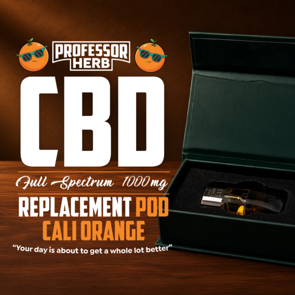 Professor Herb 1000mg CBD Full Spectrum 1ml Replacement Pod - Cali Orange