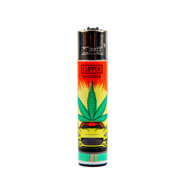 Clipper Lighter Cartoon Leaves — Design 1