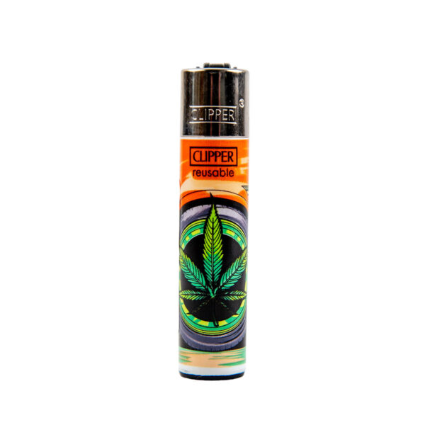 Clipper Lighter Cartoon Leaves — Design 2