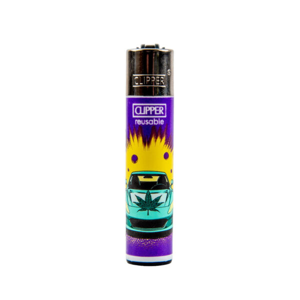 Clipper Lighter Cartoon Leaves — Design 3