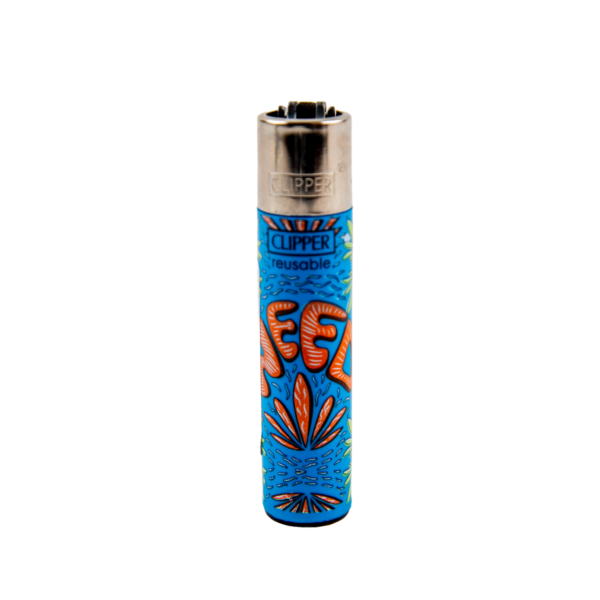 Clipper: Weed Flow LB Lighters — Blue Weed