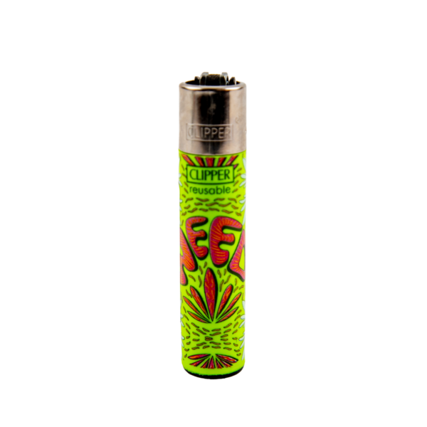 Clipper: Weed Flow LB Lighters — Green Weed