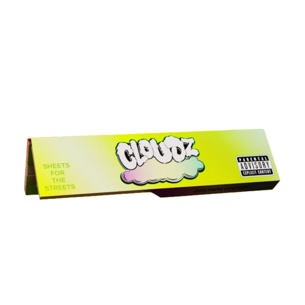 Cloudz King Size Rolling Papers with Side Lock — Brown (Single Pack)