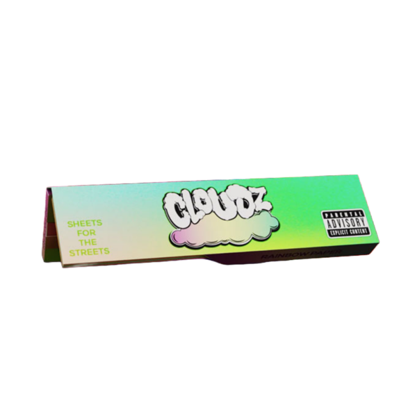 Cloudz King Size Rolling Papers with Side Lock — Rainbow (Single Pack)