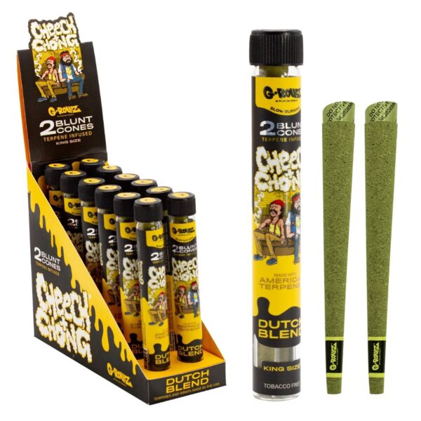 G-Rollz Cheech & Chong Terpene Infused Hemp Blunts - Dutch Blend — 12pcs Full Box (24 Blunts)