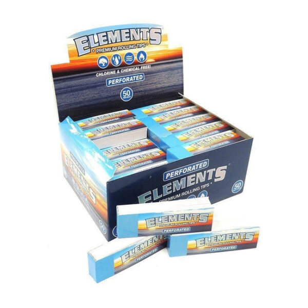 Elements Perforated Premium Rolling Tips — 50pcs Full Box