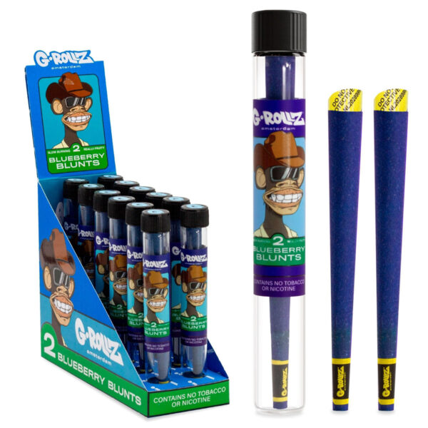 G-Rollz 'Ape' Wraps 2pcs 2 Pack - Blueberry Blunts — 12pcs Full Box