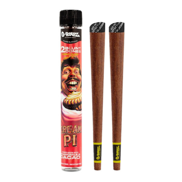 G-Rollz 'Herbal Blend' 2 Blunt Cones Terpene Infused with Yerba Mate, Chamomile & Cacao — Cream Pi
