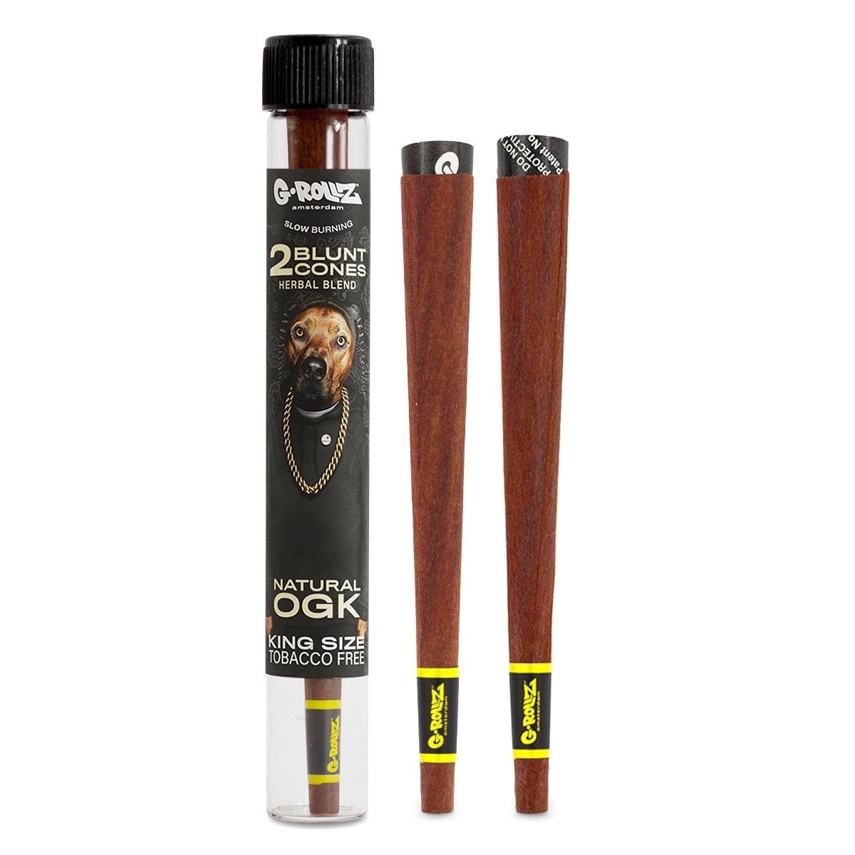 G-Rollz 'Herbal Blend' 2 Blunt Cones Terpene Infused with Yerba Mate, Chamomile & Cacao - Image 2