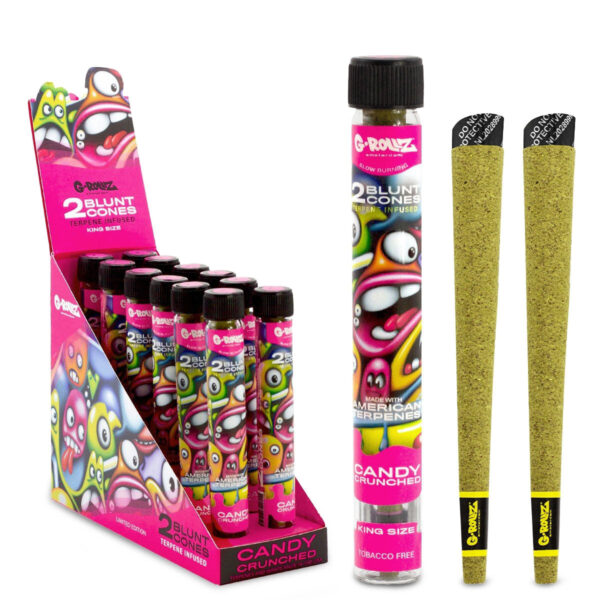 G-Rollz Terpene Infused Blunt Cones - Candy Crunched — 12pcs Full Box