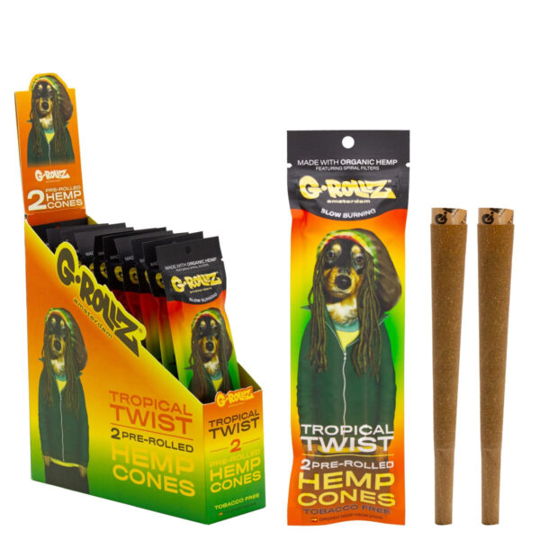 G-Rollz 2 Pre-Rolled Hemp Cones - (12 Pack) — Tropical Twist