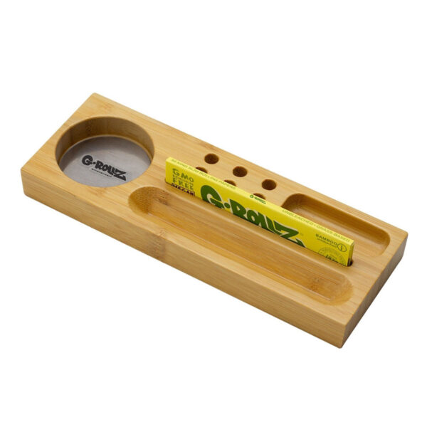 G-Rollz Small Portable Bamboo Rolling Tray + Papers