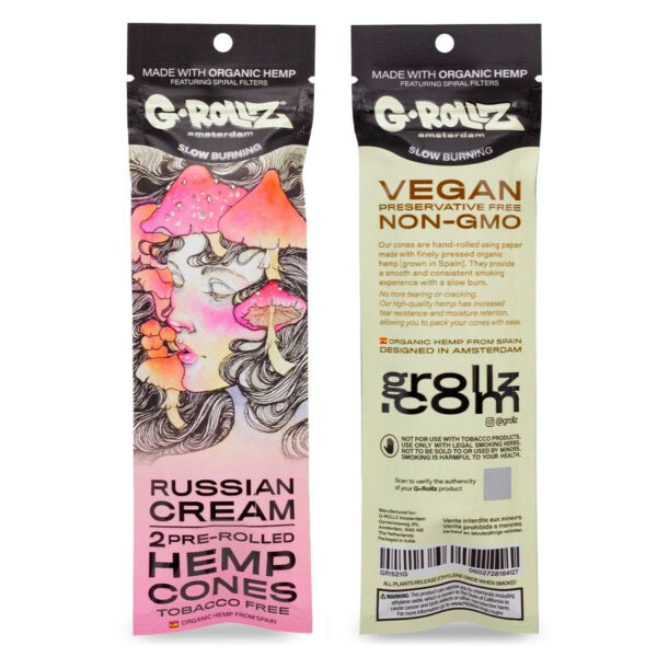 G-Rollz 2 Pre-Rolled Hemp Cones — Russian Cream