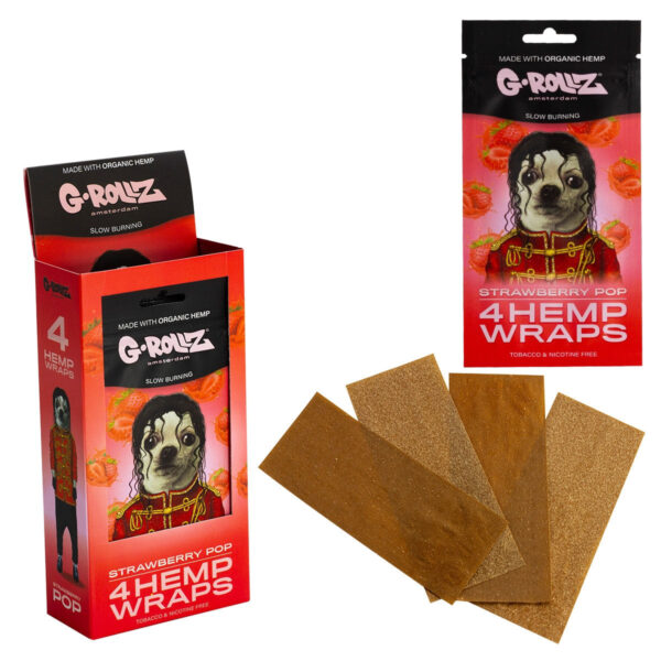 G-Rollz Hemp Wraps - (15 Pack) — Strawberry Pop