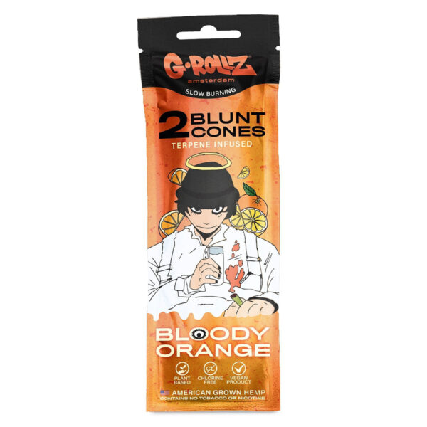 G-Rollz Terpene-Infused 2 Blunt Cones — Bloody Orange