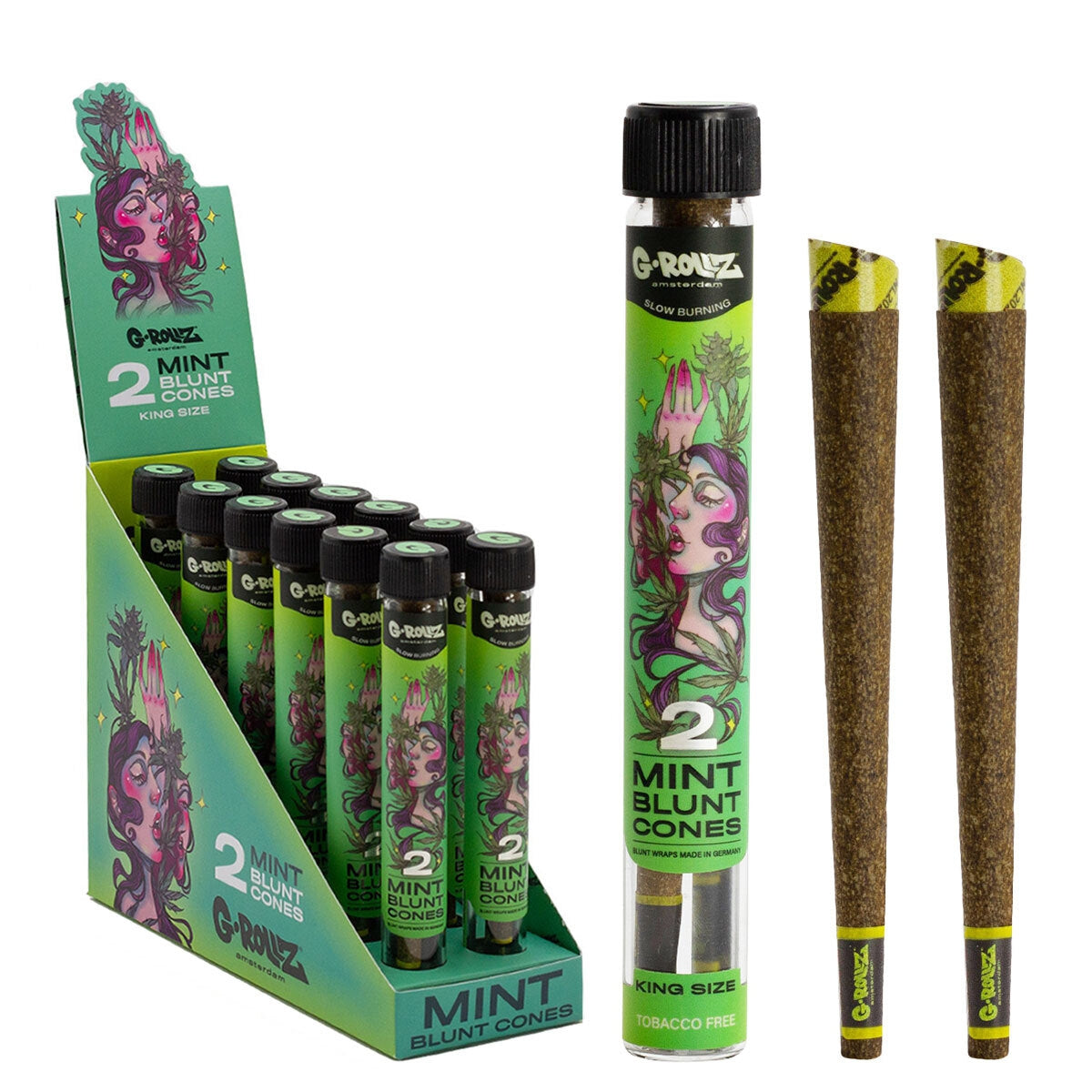 G-Rollz Terpene Infused Blunt Cones - Mint - Image 2