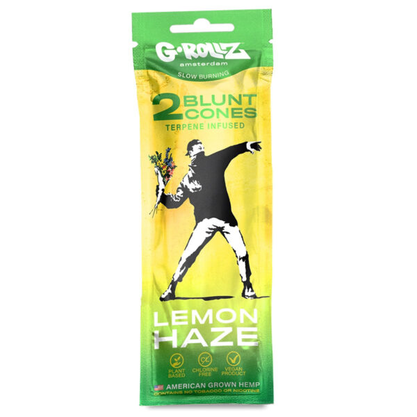 G-Rollz Terpene-Infused 2 Blunt Cones — Lemon Haze