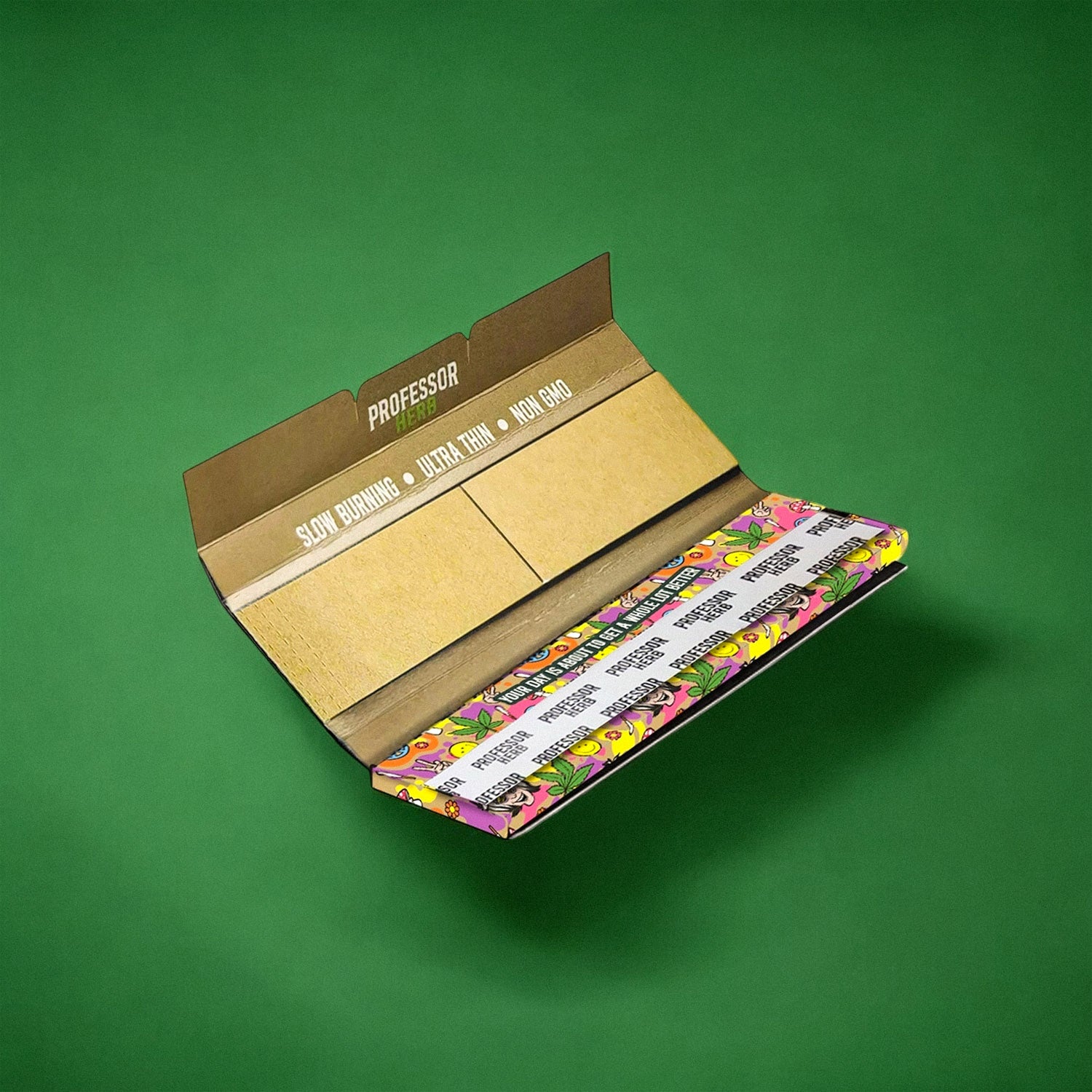 Professor Herb King Size Rolling Papers & Tips - Unbleached Brown Paper - Image 2