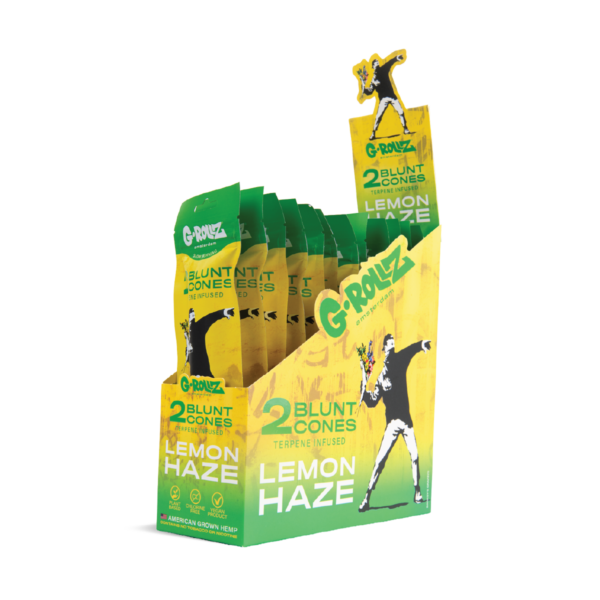 G-Rollz Terpene-Infused 2 Blunt Cones - (12 Pack) — Lemon Haze
