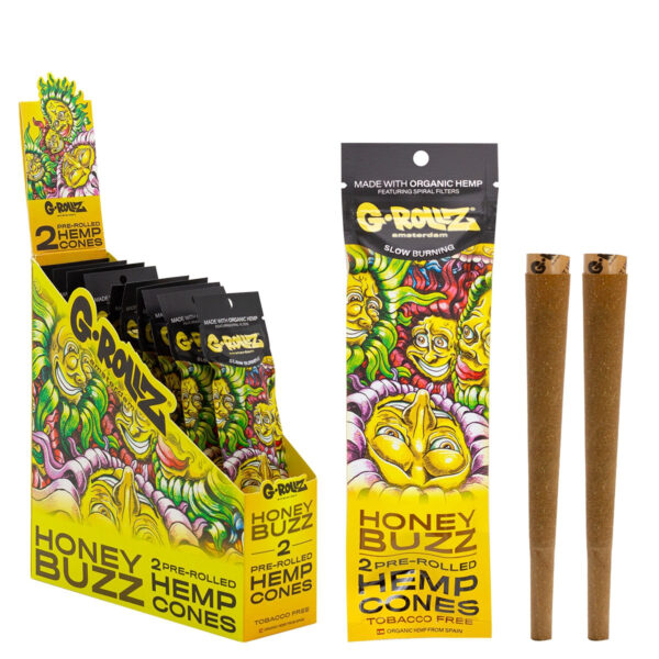 G-Rollz 2 Pre-Rolled Hemp Cones - (12 Pack) — Honey Buzz