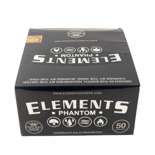 Elements Phantom King Size Wide Papers — 50pcs Full Box