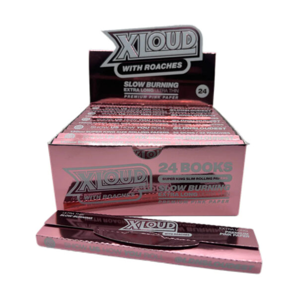 Loud Ldn XLoud Rolling Papers & Tips: Rose Gold - Extra Long — 24pcs Full Box