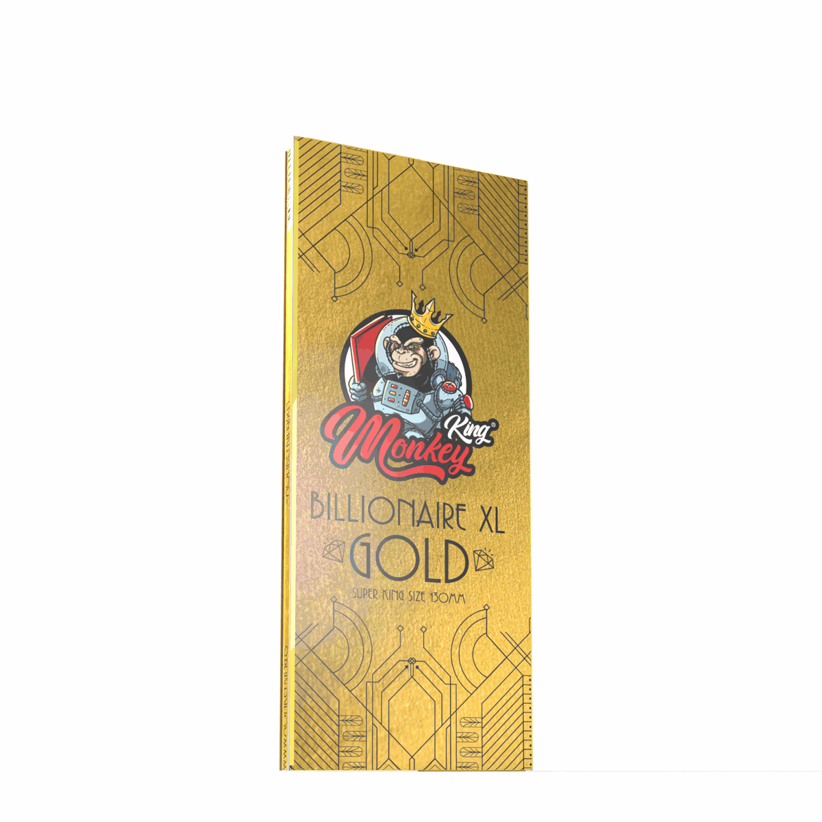 Monkey King Rolling Papers & Tips: Billionaire Gold XL - Extra Long