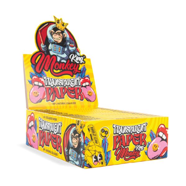 Monkey King Cellulose Wraps: Transparent - King Size — 24pcs Full Box