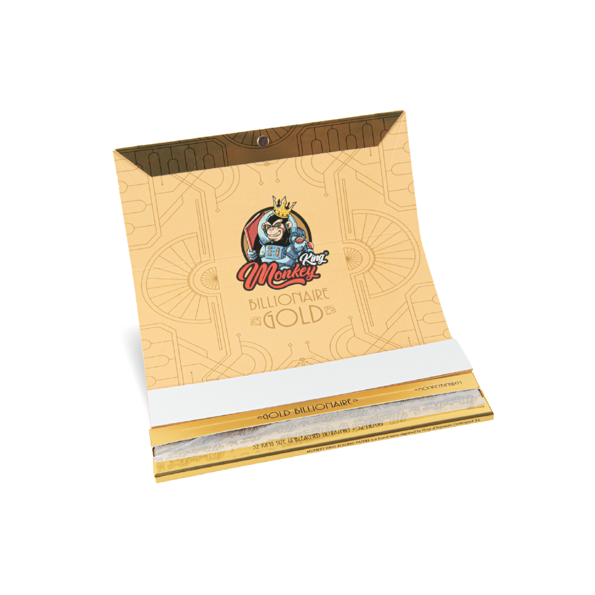 Monkey King Rolling Papers & Tips: Billionaire Gold XL - Extra Long - Image 6