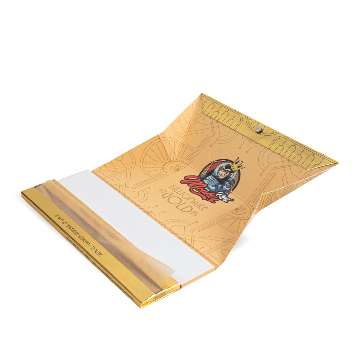 Monkey King Rolling Papers & Tips: Billionaire Gold XL - Extra Long - Image 8