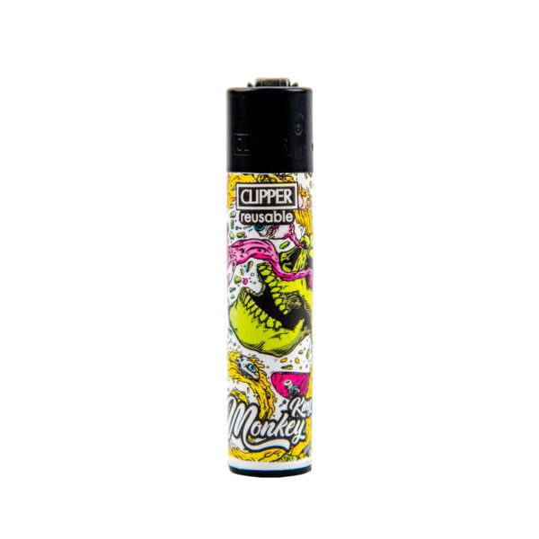 Monkey King Clipper Lighter: Skull — Green Skull
