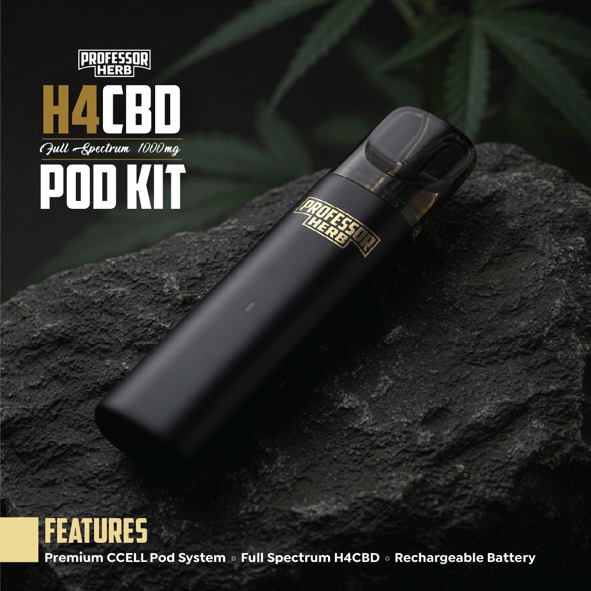 Professor Herb 1000MG H4CBD Full Spectrum 1ML Pod Kit - Original - Image 12