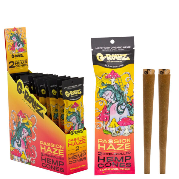 G-Rollz 2 Pre-Rolled Hemp Cones - (12 Pack) — Passion Haze