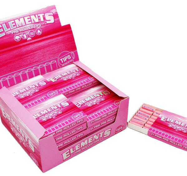 Elements Pink Pre-Rolled Tips — 20pcs Full Box