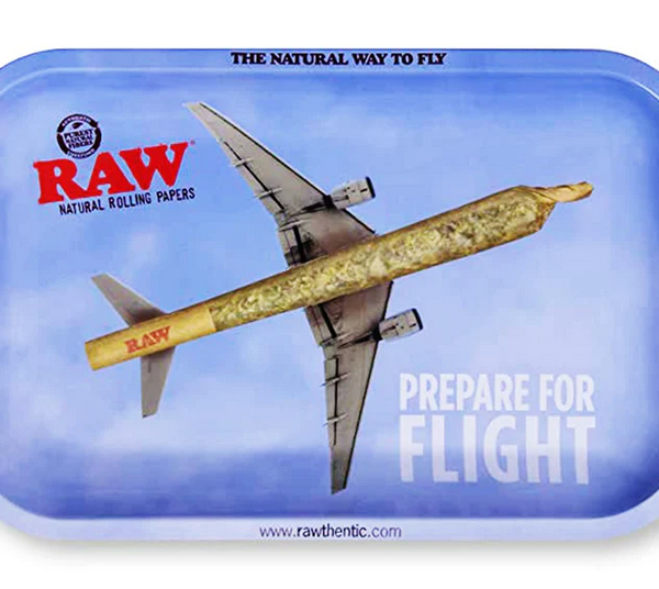RAW 'Prepare For Flight' Rolling Tray (Small 11" x 7")