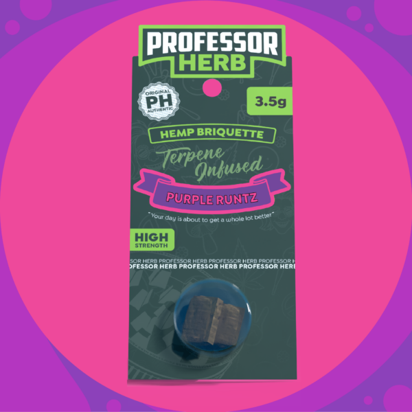 Professor Herb Hemp Briquette Hash (3.5g) - Purple Runtz [LIMITED EDITION]