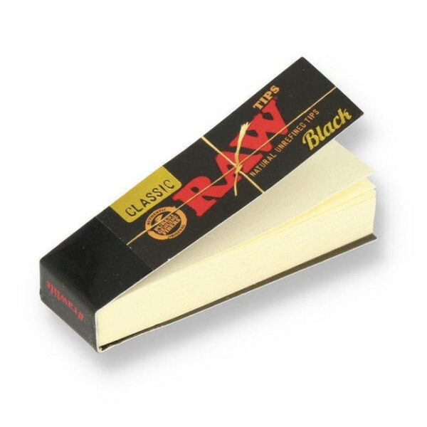 RAW Black Rolling Tips — Single Pack