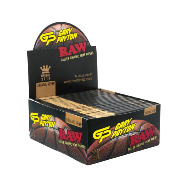 RAW Gary Payton Edition King Size Slim Organic Hemp Papers — Full Box (50 Packs)