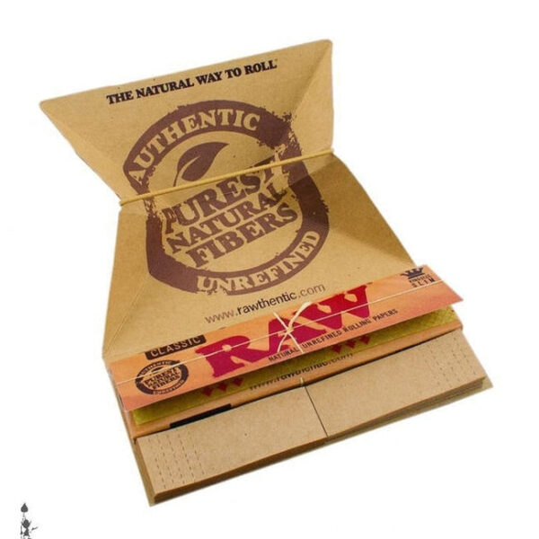 RAW King Size Artesano Classic Rolling Papers and Tips — Single Pack