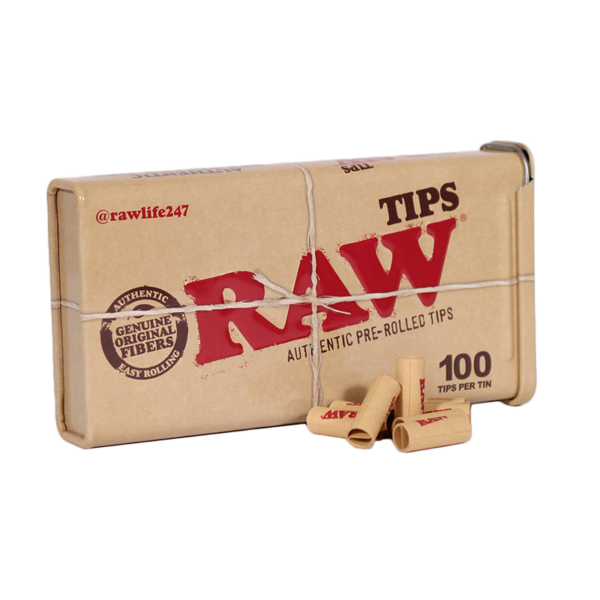 RAW Pre-Rolled Tips in Tin (600 pcs) — Single Pack