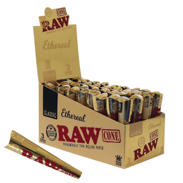 RAW Ethereal King Size Cones — 32pcs Full Box