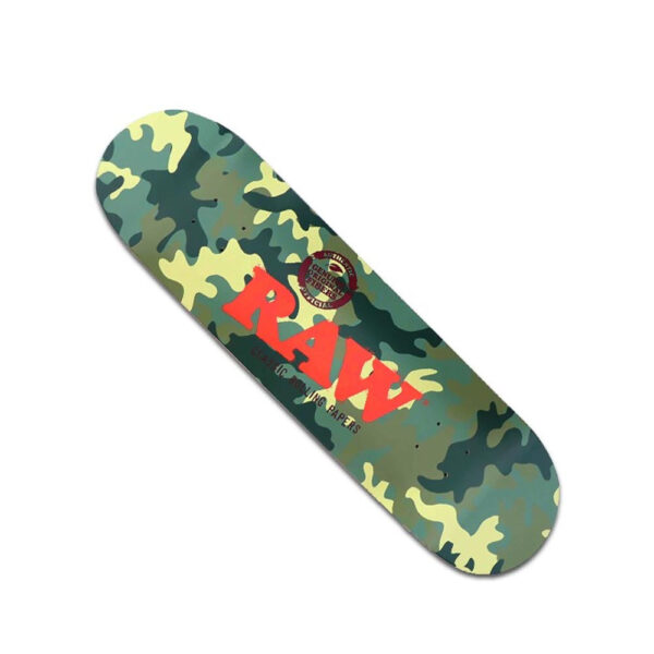 RAW Skateboard Deck — Black Camo