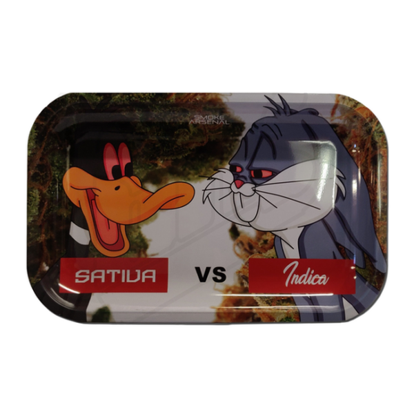 Smoke Arsenal Rolling Tray - Medium — Sativa vs Indica