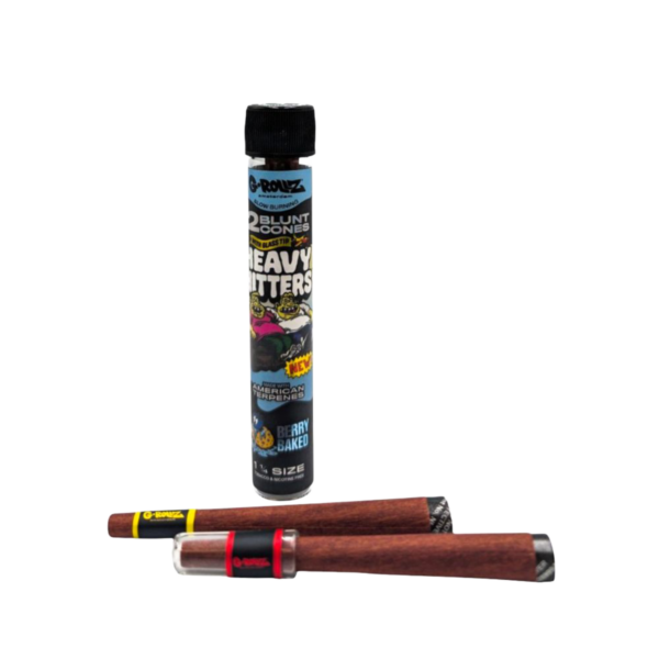 G-Rollz Heavy Hitters 1-1/4 Blunt Cones Glass Tip - Berry Baked (2 Pack)