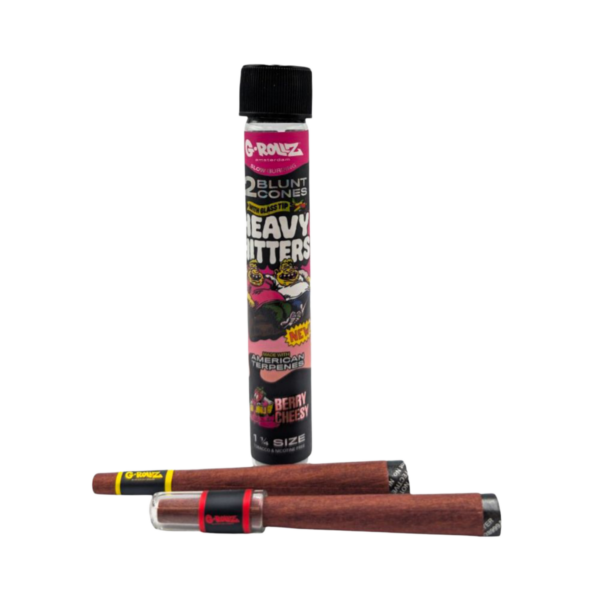 G-Rollz Heavy Hitters 1-1/4 Blunt Cones Glass Tip - Berry Cheesy (2 Pack)