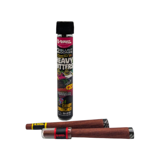 G-Rollz Heavy Hitters 1-1/4 Blunt Cones Glass Tip - Candy Crunched (2 Pack)