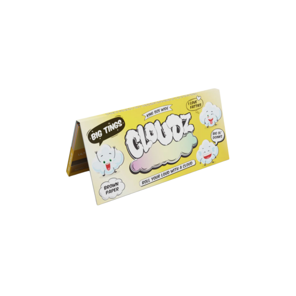 Cloudz King Size Wide Rolling Papers — Brown (Single Pack)