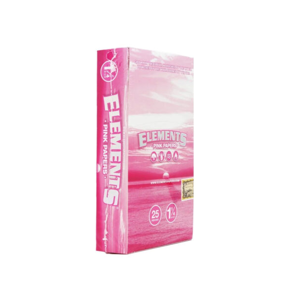 Elements Pink 1 ¼ Rolling Papers — 25pcs Full Box