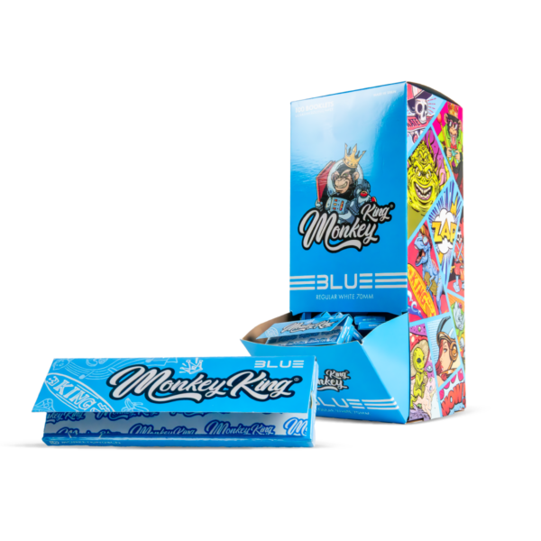 Monkey King Regular Rolling Papers: Blue — 100pcs Full Box