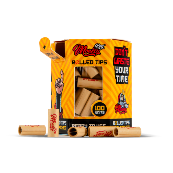 Monkey King Pre-Rolled Filter Tips: Unbleached — Single Pack